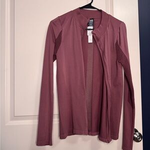 NWT VS Zip-Up Seamless Jacket – Pink Mauve/Maroon - Large